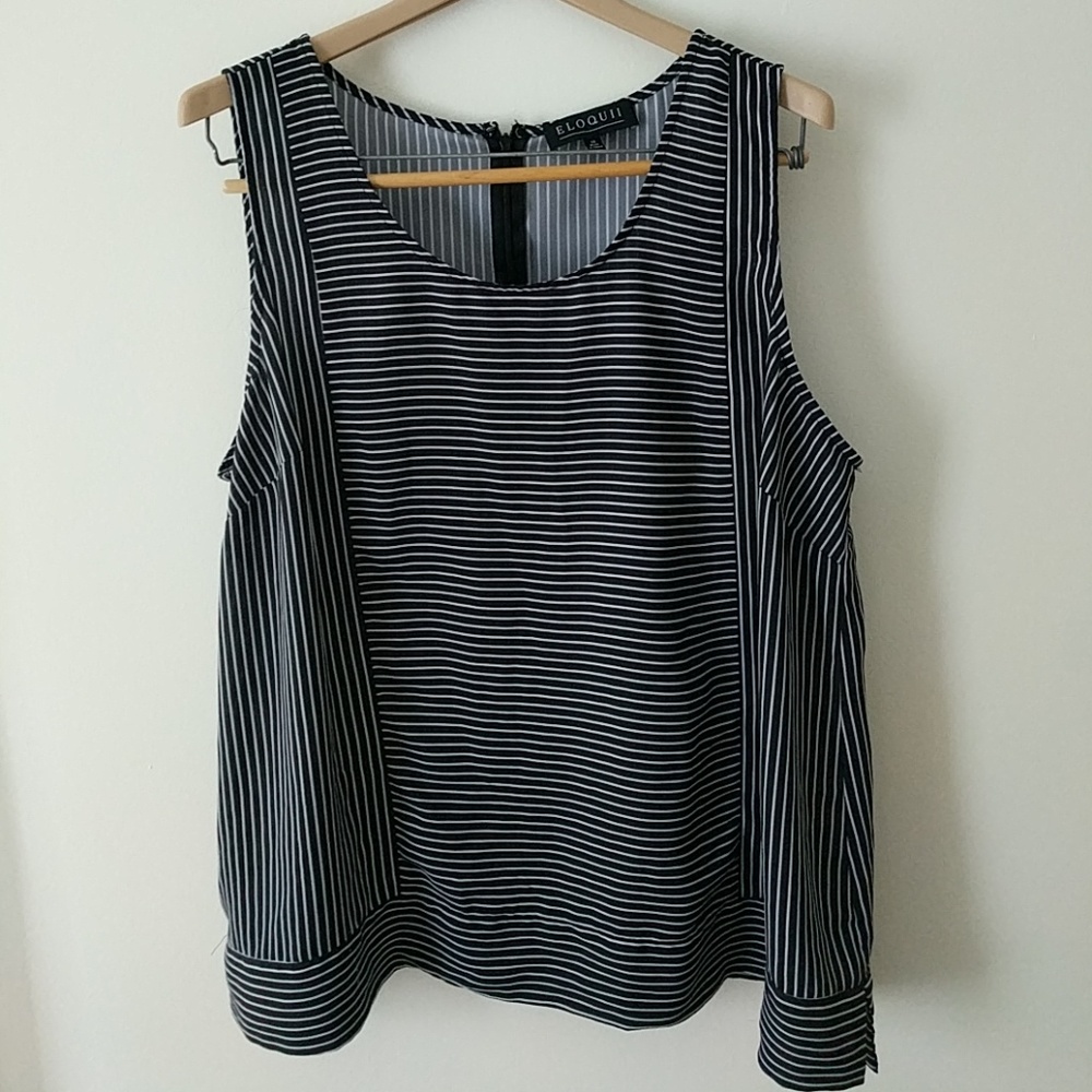 Eloquii striped blouse